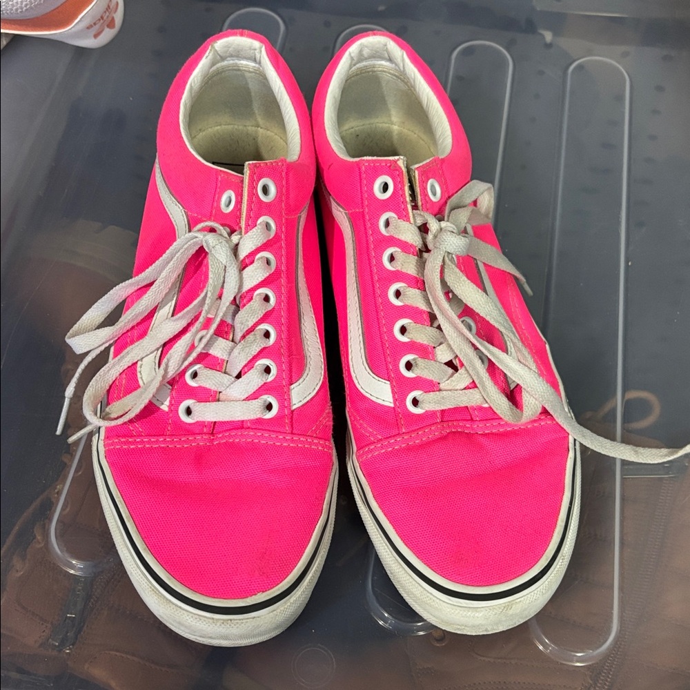 Vans Pink and White Sneakers